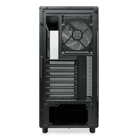 Корпус без блока питания/ Case HSPD F510, Panoramic Mid Tower, Black, TG, 0.5 SPCC, 3x120mm ARGB (Orbis F1) ATX, mATX, mITX 180/280/160mm 1x2.5", 1x3.5", 7xPCI 2xUSB-A 3.0 356x218x467mm фото 5