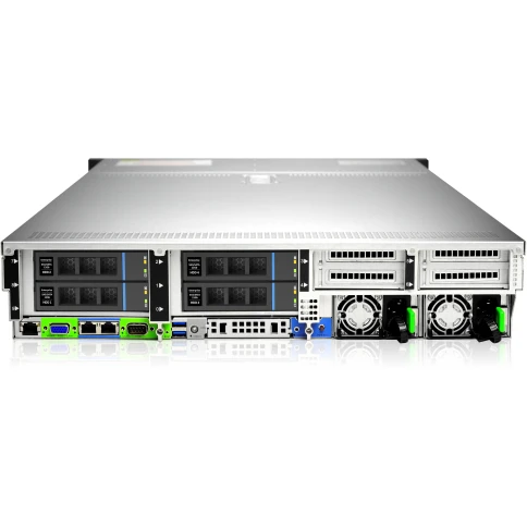 Серверная платформа/ Gooxi SR201-D25RE 2U 25 bay server with expander bp,based on AMD 7003 2 riser cards of PCIe4.0(X32 to x16x8) 2x rear SAS/SATA 2x rear NVME 1300W 1+1 PSU EU power cables rail kit фото 2