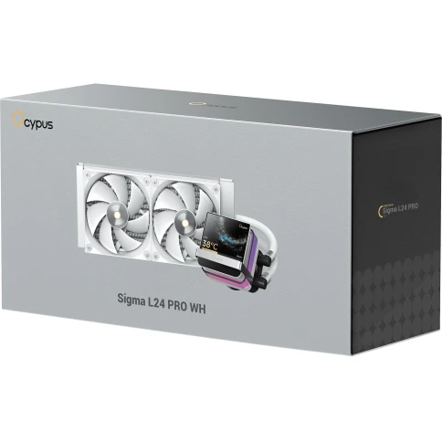Система жидкостного охлаждения/ Water Cooling System Ocypus Sigma L24 PRO WH (290W, 240mm, LED, White, ARGB/ Fans: 2x120mm, 90CFM, 2400RPM/ Pump height 97mm, 30dBA, 3100RPM, Rad thickness 27mm/ S: 1851, 1700, 1200, 115X, AM5, AM4) фото 8