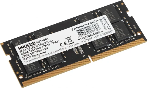 Оперативная память DDR4 32Gb 2666MHz AMD R7432G2606S2S-U Radeon R7 Performance Series RTL PC4-21300 CL19 SO-DIMM 260-pin 1.2В Ret [R7432G2606S2S-U] фото 1
