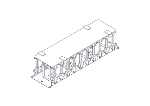 Horizontal Cable Organizer Excelente Series 3U Plastic Fingers фото 2