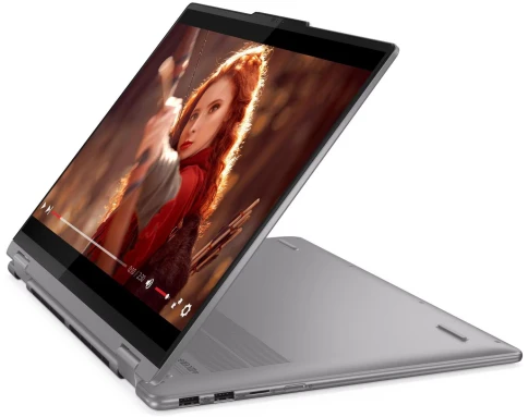 Lenovo Yoga 7 2-in-1 16AHP9 16"(1920x1200 IPS)/Touch/AMD Ryzen 7 8840HS(3.8Ghz)/16384Mb/512PCISSDGb/noDVD/Int:AMD Radeon 780M/Cam/BT/WiFi/71WHr/war 1y/1.99kg/arctic grey/Win11Home_ENG + 65W, с гравировкой фото 10