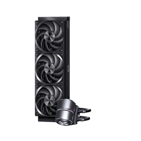 Система охлаждения/ Water Cooling System PCCooler DE360 Pro BK (300W, 360mm, Black, ARGB Pump, Fans: 3x120mm, 86.73CFM, 32dBA, 2200RPM/ Pump height 57mm, 28dBA, 3200RPM, Rad thickness 27mm/ S: 1851, 1700, 1200, 115X, AM5, AM4, AM3) фото 2