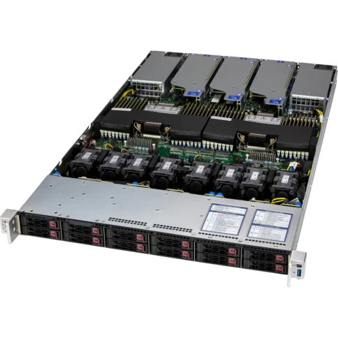 Серверная платформа/ Supermicro Server SYS-122C-TN 1U (2x LGA4710 / 32x DDR5 RDIMM / 12x Hs 2.5" NVMe / 2 M.2 PCIe 5.0 x2 NVMe / VROC Premium / 3x PCIe 5.0 x16 (1 AIOM with OCP 3.0) / 1x PCIe 5.0 x8 / 2x 10GbE RJ45 Intel X710 / 2x 1000W Power) фото 1