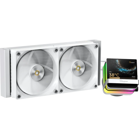 Система жидкостного охлаждения/ Water Cooling System Ocypus Sigma L24 PRO WH (290W, 240mm, LED, White, ARGB/ Fans: 2x120mm, 90CFM, 2400RPM/ Pump height 97mm, 30dBA, 3100RPM, Rad thickness 27mm/ S: 1851, 1700, 1200, 115X, AM5, AM4) фото 1