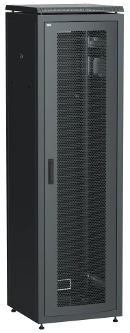 Шкаф сетевой 19" LINEA N 42U 600х800 мм перфорированная передняя дверь черный фото 1