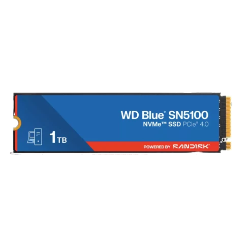 Твердотельные накопители/ WD SSD Blue SN5100, 1000GB, M.2(22x80mm), NVMe, PCIe 4.0 x4, TLC, R/W 7100/6700MB/s, TBW 600, DWPD 0.3 (12 мес.) фото 1