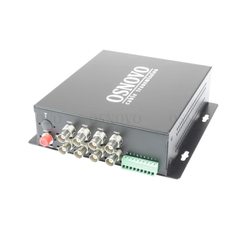 Передатчик/ OSNOVO TA-H82-15F Оптический передатчик 8 каналов видео HDCVI/HDTVI/AHD/CVBS и 1 двунаправленного канала управления (RS485/полудуплекс) по одномодовому оптоволокну до 20км фото 1