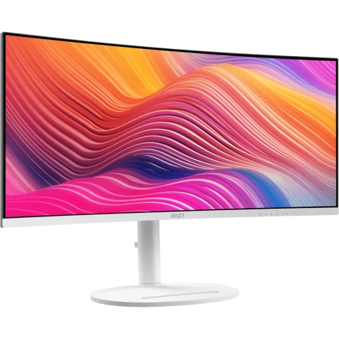 Монитор/ MSI Modern MD342CQPW  34" 3440x1440, VA, Curved, 120Hz, 4ms, 100M:1, 300cd, VGA, HDMI, DP, 3xUSB, Speaker, H. adj, VESA, 1y, White фото 11