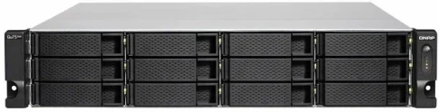 Сетевое хранилище без дисков/ ENTERPRISE QNAP TS-h1887XU-RP-E2334-16G QuTS hero NAS, Xeon E-2334 4C 8T 3.4-4.8GHz, 16 GB ECC DDR4 (1 x 16 GB) up to 128GB (4 x 32 GB), 18-bay (12 x 3.5-inch SATA + 6 x 2.5-inch SATA), 2x10 GbE, 2x2.5 GbE, 3xPCIe Slot (2 x G фото 1