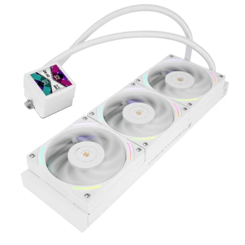 Система жидкостного охлаждения/ Water Cooling System Thermalright Frozen Vision 360 V2 (360mm, LED, White, ARGB/ Fans: 3x120mm, 69CFM, 27dBA, 2150RPM/ Pump height 60mm, 23dBA, 3000RPM, Rad thickness 27mm/ S: 1700, 1200, 1851, 115X, 2011, 2066, AM5, AM4) фото 6