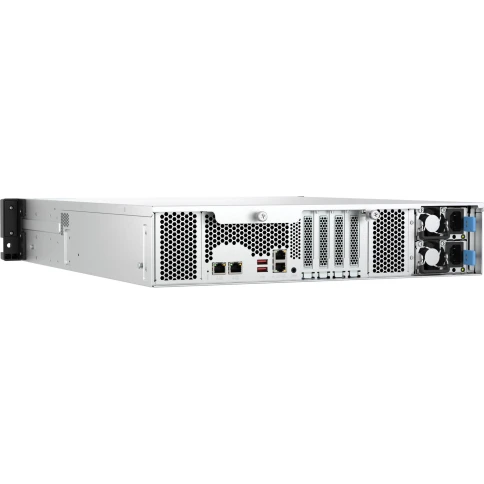 Сетевое хранилище без дисков/ ENTERPRISE QNAP TS-h1277AXU-RP-R5-16G QuTS hero NAS RAID, 12x3.5 "/ 2.5" bays, 2 x M.2 2280 PCIe Gen 5 x2 slots, 2x2.5GbE RJ-45 ports, 2x10 GbE 10GBASE-T, 2U Rackmount, 2 power supplies. 6-core/12-thread AMD Ryzen 5 фото 6