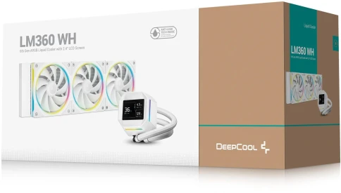 Система водяного охлаждения Deepcool LM360 WH ARGB Soc-AM5/AM4/1200/1700/1851 белый 4-pin 19-36dB Al LCD 250W 1729gr Ret (R-LM360-WHDMMC-1) фото 6