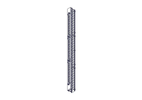 Systeme Electric vertical cable manager, Excelente series, plastic fingers, with cover, for 48U cabinets 750mm and 800mm wide фото 4