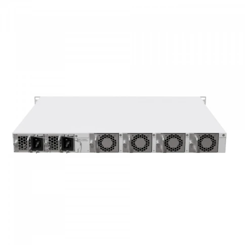 Маршрутизатор/ CCR2216-1G-12XS-2XQ Cloud Core Router with Amazon Annapurna Labs Alpine v3 AL73400 CPU (16-cores, 2GHz per core) and Marvell Prestera Aldrin2 switch-chip, 16GB RAM, 2x100G QSFP cages, 14x25G SFP28 cages, 1xGbit LAN, 2xM.2 SATA slots, Router фото 3