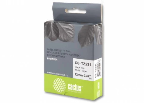 -/ Картридж ленточный Cactus CS-TZ231 TZe-231 черный для Brother 1010/1280/1280VP/2700VP фото 3
