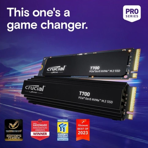 Твердотельный накопитель Crucial T700 2TB PCIe Gen5 NVMe M.2 SSD CT2000T700SSD3 фото 5