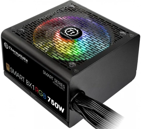 Блок питания Thermaltake ATX 750W Smart BX1 RGB 80+ bronze (20+4pin) APFC 120mm fan color LED 8xSATA RTL [PS-SPR-0750NHSABE-1] фото 2