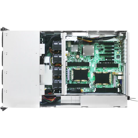 Серверная платформа/ HA401-VG, 4U, 2x2LGA-3647, 24-bay storage server, 24x SATA/SAS hot-swap 3.5"/2.5" universal bay, 2x canister, 4x 9mm 2.5" internal bay, 12G expander board with 2x SFF-8643, 2x SFF-8644, 1300W 1+1 redundant power supply, фото 1