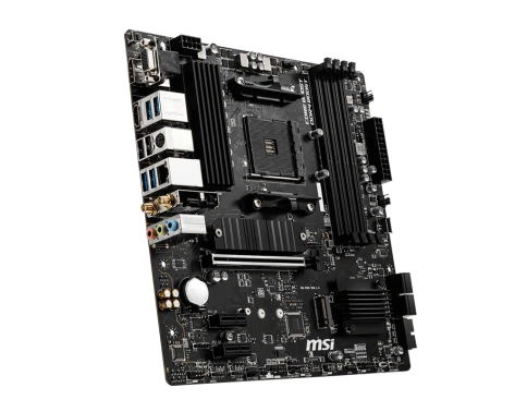 Материнская плата/ MB MSI AMD B550 sAM4, 4xDDR4(128GB), D-SUB/HDMI 2.1/DP, 1xPCIe 4.0x16, 2xPCIe 3.0, 1xLAN, Wi-Fi, BT, 4xSATA 6Gb/s, 2xM.2, 4xUSB 3.2, 2xUSB 2.0, 1xPS/2, mATX фото 4