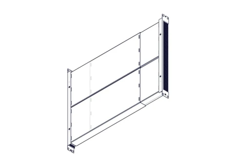 Longitudinal cable channel for cabinets of the Uniprom series, 1U, black фото 6