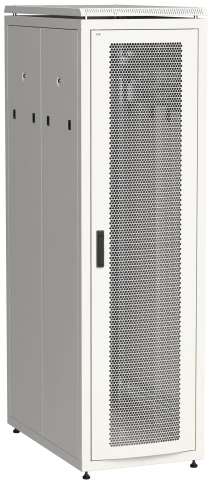 ITK Шкаф сетевой 19" LINEA N 47U 600х1000 мм перфорированная передняя дверь серый фото 1