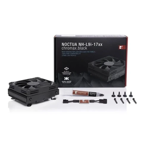 Кулер для процессора/ CPU Cooler Noctua NH-L9i chromax.black (59W, 4-pin PWM, 37mm, Al/Cu, 2x6mm, 1x92x92x14mm, 33.84CFM, 23.6dBA, 2500RPM, S: 1200/115x, Black) фото 5