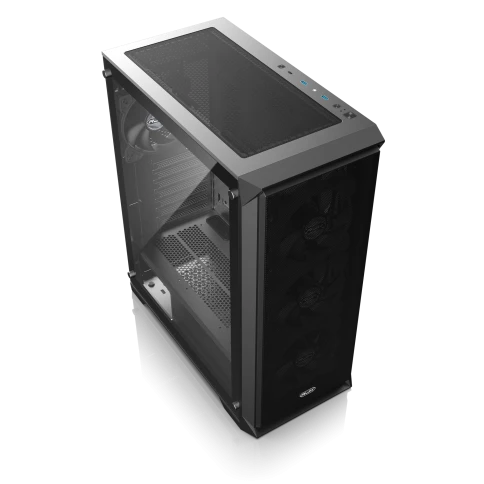 Корпус без блока питания/ Case Raijintek ARCADIA 41-MS4, Midi-Tower, TG, 1x120mm + 3x120mm ARGB, 2xUSB-A 3.0 + 1xUSB-C, ATX, mATX, mITX Black фото 2