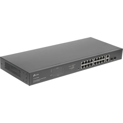 Коммутатор/ 18-port Gigabit PoE Smart switch, 16 RJ45 PoE ports 10/100/1000Mbps, 2 Gb combo SFP slots, PoE budget 250W фото 1