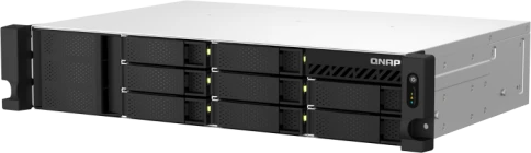 Сетевое хранилище без дисков/ SMB QNAP TS-864eU-8G NAS, 8-tray 3,5"/2,5" w/o HDD, 4-core Intel Celeron N5095 2.0-2.9 GHz, 8GB DDR4 max, 2x2.5GbE LAN, 2U Rackmount, 1x300W PSU.  W/o rail kit RAIL-B02 фото 2