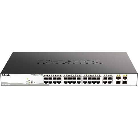 Коммутатор/ DGS-1210-28P/F5A Настраиваемый L2 PoE-коммутатор, 24x1000Base-T, 4хCombo 1000Base-T/SFP фото 1