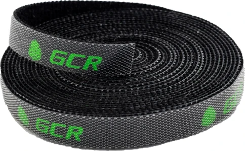 GCR PRO Лента липучка для стяжки 5м, ширина 10мм, черная фото 1