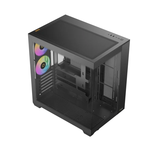 Корпус ПК без блока питания/ Case Ocypus Delta C74 BK ARGB, Midi-Tower, TG, 2x120mm ARGB, 2xUSB-A 3.0 + 1xUSB-C 3.1, ATX, mATX, mITX Black фото 5