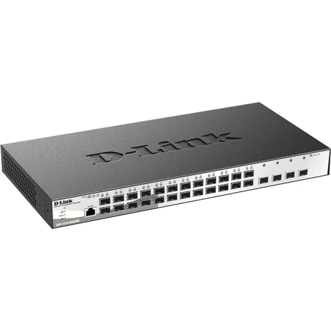 Коммутатор/ DGS-1210-28XS/ME/B2A Managed L2 Metro Ethernet Switch 24x1000Base-X SFP, 4x10GBase-X SFP+, CLI, RJ45 Console, RPS фото 2