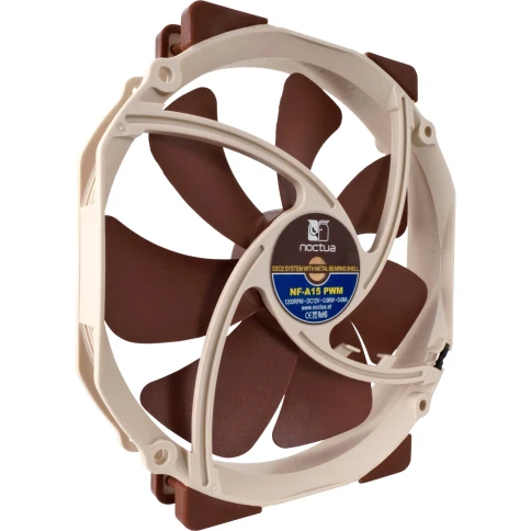 Кулер для корпуса/ Case Cooler Noctua NF-A15 PWM (140x150x25mm, 4-pin PWM, 67.98CFM, 19.2dBA, 1200RPM, Beige/Brown) фото 2