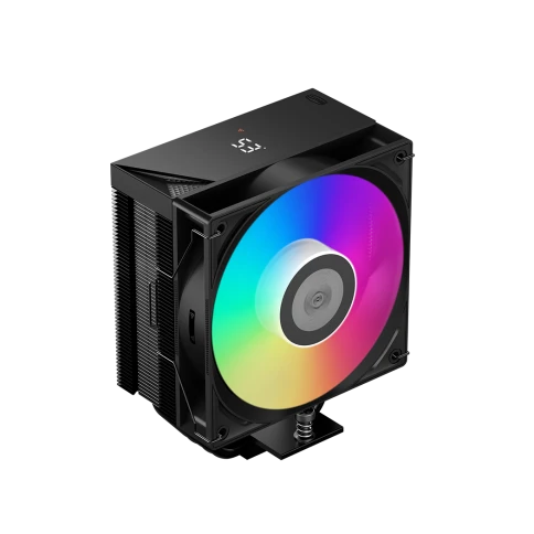 Кулер для процессора/ CPU Cooler PCCooler RT500 Digital ARGB BK (240W, 4-pin PWM, LED temp., 152mm, Al/Cu, 5x6mm, ARGB, 1x120mm, 73.32CFM, 34.9dBA, 2200RPM, S: 1851/1700/1200/115X, AM5/AM4, black) фото 2