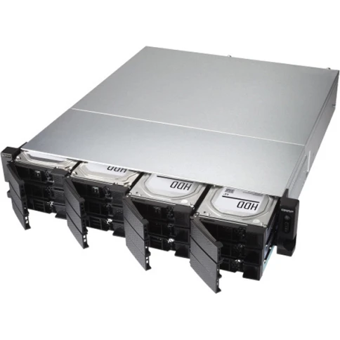 Сетевое хранилище без дисков/ ENTERPRISE QNAP TS-h1886XU-RP-R2-D1622-32G QuTS hero NAS 12-bay 3.5 "/ 2.5", 6-bay 2.5 ", 2 x 10 GbE SFP + rackmount, 2 power supplies. Intel Xeon D-1622 2.6 GHz (3,2 GHz), 32 GB DDR4 ECC. W/o RAIL-B02 фото 4
