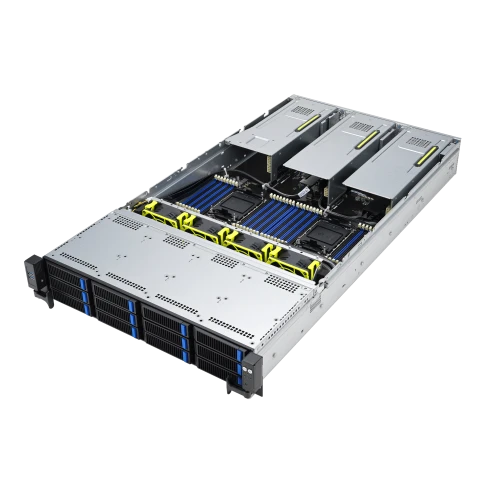 Серверная платформа/ ASUS RS720-E11-RS12U, 2U, 2 x LGA4677,  32 DIMM DDR5, 12=8 x NVMe/SAS*/SATA + 4 NVMe/SATA hs, 2 x M.2 slot, 2 x 10Gbe (X710) RJ45 port,Up to 8 slots PCIe 5.0, 1 x OCP 3.0, 1+1 1600W фото 4