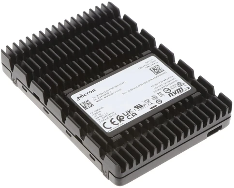 Твердотельный накопитель/ Micron SSD 7500 PRO, 15360GB, U.3(2.5" 15mm), NVMe, PCIe 4.0 x4, 3D TLC, R/W 7000/5900MB/s, IOPs 1 100 000/250 000, TBW 28032, DWPD 1 (12 мес.) фото 2