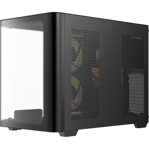 Корпус ПК без блока питания/ Case Ocypus Iota C50 Curve BK ARGB, Mini-Tower, TG, 3x120mm ARGB, 2xUSB-A 3.0 + 1xUSB-C, mATX, mITX Black фото 3