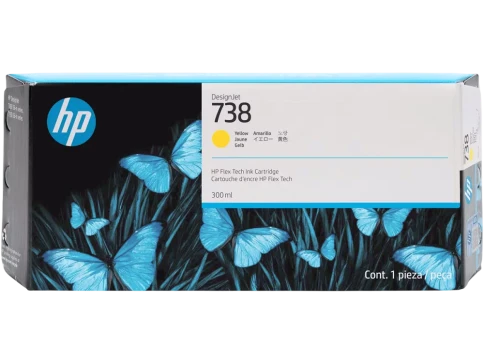 Картридж/ HP 738 300-ml Yellow DesignJet Ink Cartridge фото 1