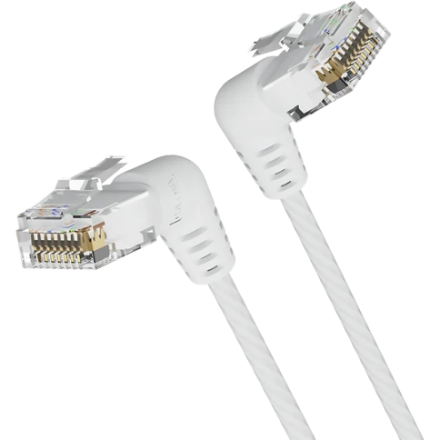 Патч-корд Vention прямой UTP cat.6a, RJ45 угол 90 - 0,5м. Белый фото 1