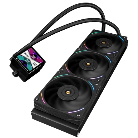 Система жидкостного охлаждения/ Water Cooling System Thermalright Frozen Vision 360 V2 (360mm, LED, Black, ARGB/ Fans: 3x120mm, 69CFM, 27dBA, 2150RPM/ Pump height 60mm, 23dBA, 3000RPM, Rad thickness 27mm/ S: 1700, 1200, 1851, 115X, 2011, 2066, AM5, AM4) фото 6