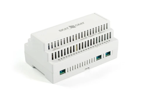 580 SKAT-12-3,0 DIN источник питания 12В 3А пластиковый корпус под DIN рейку 35 мм фото 2