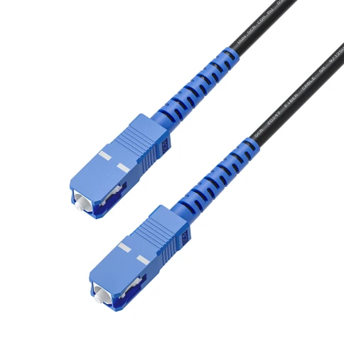 GCR PRO Патч-корд оптический 1.0m соединительный SC/UPC - SC/UPC Simplex одномодовый SM 9/125, LSZH, черный фото 1