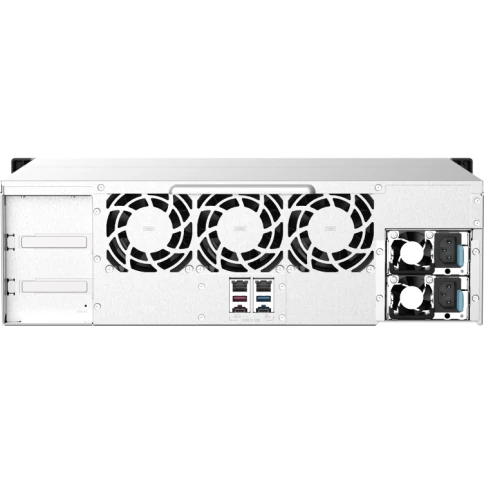 Сетевое хранилище без дисков/ SMB QNAP TS-1673AU-RP-16G NAS 16 HDD trays, 2x 2.5 GbE, rackmount, 2 PSU. 4-core AMD V1500B 2,2 GHz,,RAM 16 GB (1 x 16 GB) up to 32 GB (2 x 16 GB). W/o rail kit RAIL-B02 фото 4
