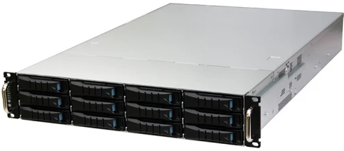 Серверный корпус/ RSC-2ET, 2U, 12x 3.5" hot-swap bays, tool-less 3.5" and 2.5" HDD tray, 800W CRPS redundant power supply, 2x 15mm 2.5"HDD internal OS, low profile rear panel, rail, 2U12 SAS 12G expander controller on backplane фото 1