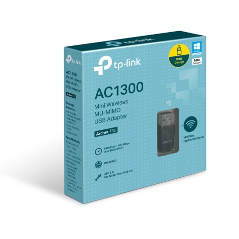 Адаптер Wi-Fi/ AC1300 Mini Wireless MU-MIMO USB Adapter?Mini Size, 867Mbps at 5GHz + 400Mbps at 2.4GHz, USB 3.0 фото 6