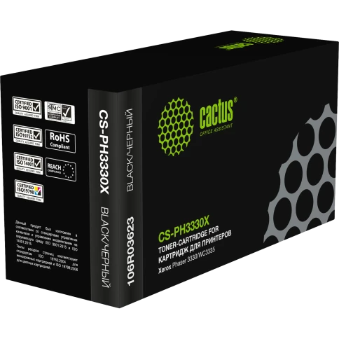 -/ Картридж лазерный Cactus CS-PH3330X 106R03623 черный (15000стр.) для Xerox Phaser 3330/WC3335 фото 4