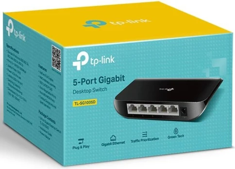 Коммутатор/ 5-port Desktop Gigabit Switch, 5 10/100/1000M RJ45 ports, plastic case фото 7